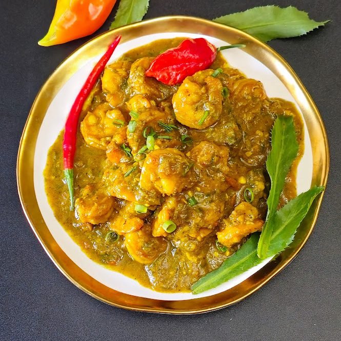 Caribbean curry shrimp dish